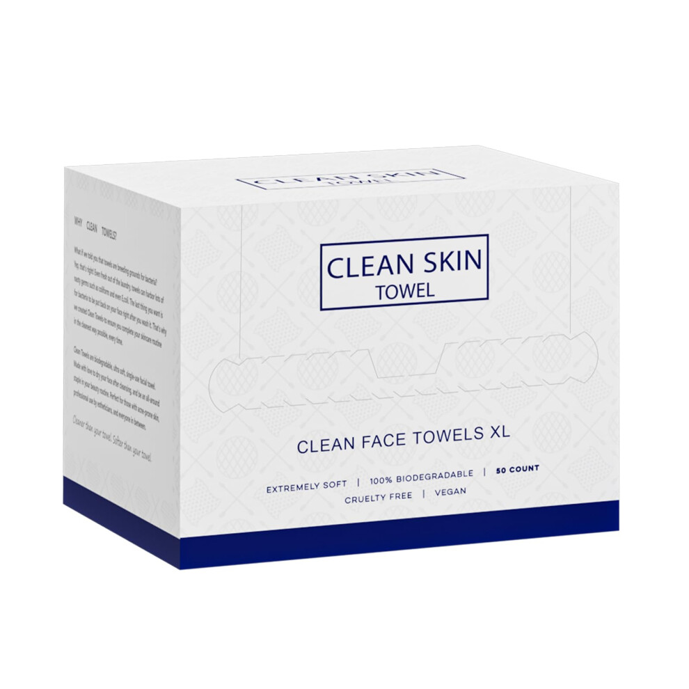 XL Disposable Face Towels 50 Pack Ultra Soft SkinFriendly Wipes for Makeup Removal and Cleansing