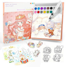 Princess Water Coloring Book For Kids:12 Colors 3-In-1 Paint Set With 3 Types Coloring Workbook & Brush | Art Crafts Activity/Educational Toys For Gi