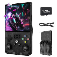 R36MAX Retro Handheld Game Console, 4.0" IPS Screen Retro Gaming Console, 30+ Mainstream Emulators, 22,000+ Classic Games, 128GB TF Card, Open Source