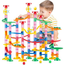 Marble Run Building Toy Set with Marbles, 133pcs Creative Marbel Run Track Construction Game for Kids