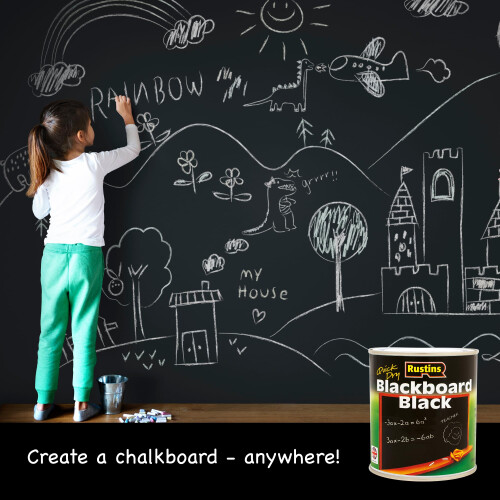 Rustins Rustins Blackboard Black Paint 250ml 2