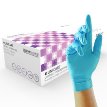 UNIGLOVES Unitrile GS0054 Medical Grade Examination Gloves Powder and Late