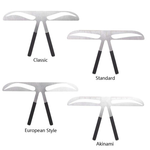 Stainless Steel Eyebrow Ruler for Precise Brow Symmetry and Microblading Mapping Tool 4# Style1 2
