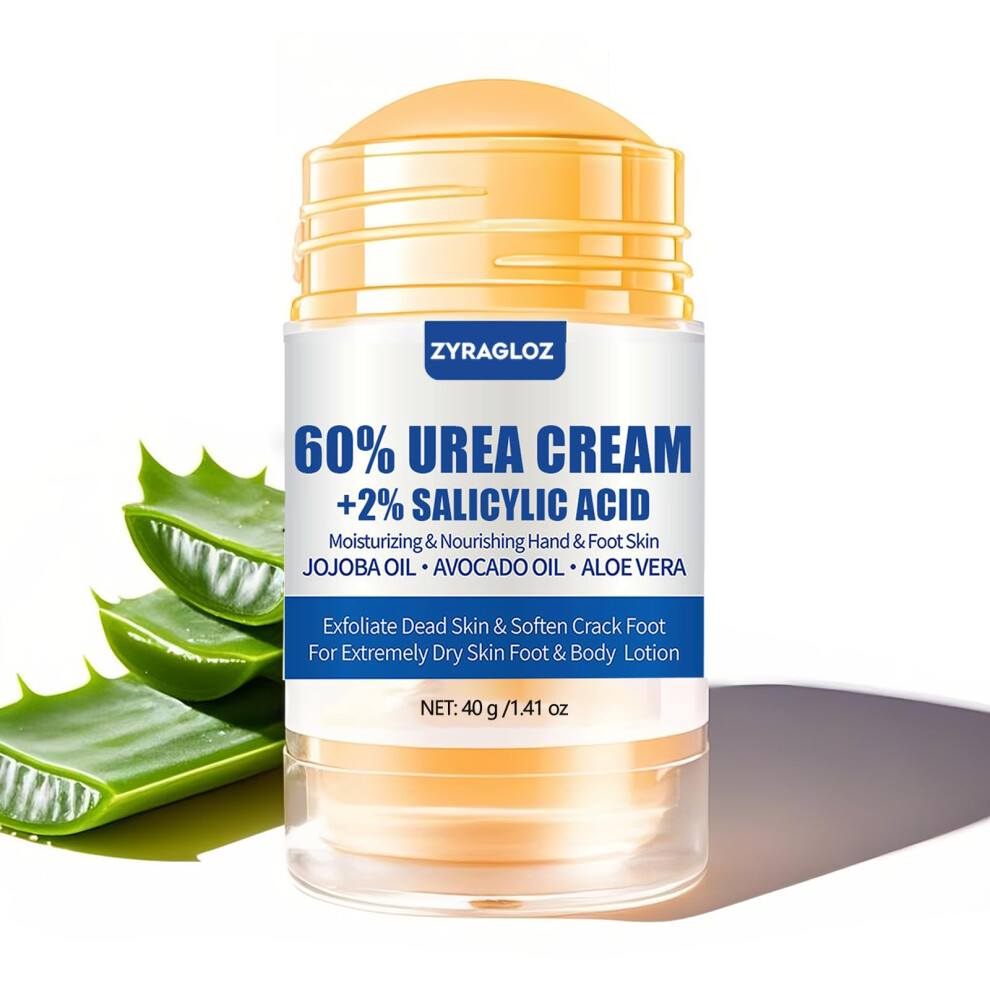 Cream 60% Urea Foot Stick With Salicylic Acid, Cracked Heel And Callus Remover, 1.4Oz