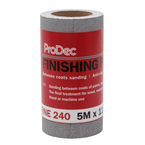 ProDec 5m Roll 240 Grit Fine Grade Finishing Paper for Sanding Between Coat