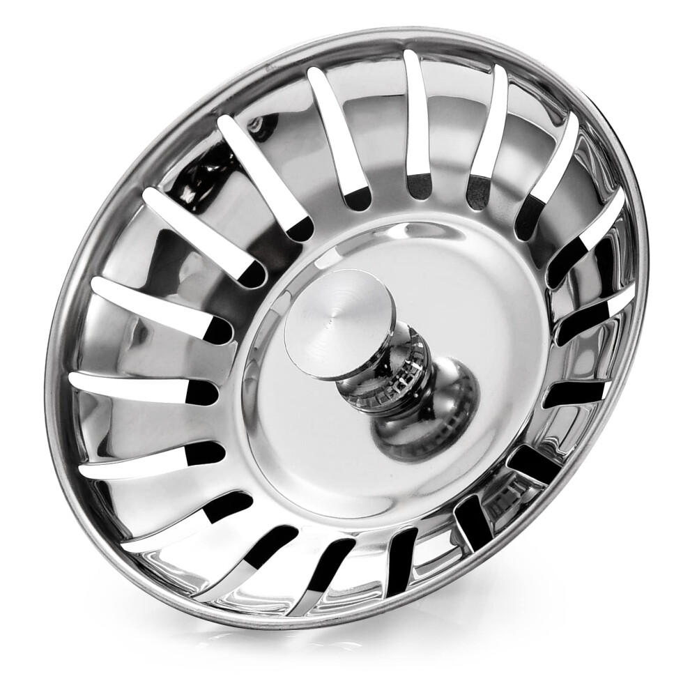 Upgraded Kitchen Sink Plug Strainer Stainless Steel Strainers Sink Plugs Replacement Drain Stopper For Food/Hair Catcher - Uk Sinks Hole Diameter (78 5003093695196