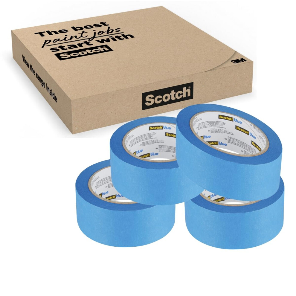 Scotchblue Multi-Surface Premium Masking Tape, 48 Mm X 41 M, 4 Rolls/Case - Scotch Adhesive Blue Painters Tape, For Painting And Decorating 5051226940439