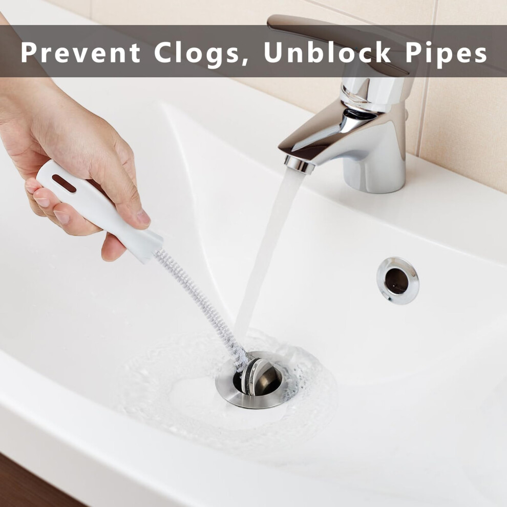 Alyvisun 4Pcs Sink Cleaning Brush Drain Unblocker Tool Brush 45Cm Flex 5008388293286