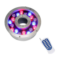 LED Fountain Lights RGB IP68 Stainless Steel Underwater Pond Spotlight with Remote Control 18W AC24V