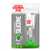 Silicone Sealant - Flexible Silicone Tube for Wood, Parquet, Bathroom, Sink, Windows - Multi-Purpose, Waterproof (Grey, 50ml)