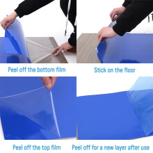Antibakterielle PVC-Bodenmatte 45x60cm, Staubfrei, Reißfest, 30 Blatt