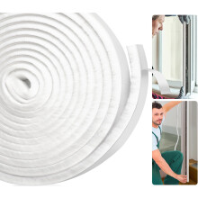 Draft Excluder for Windows, Door Draft Excluder Strip, Upgraded Length 5.5 Metres(L) x 9mm(W) x 9mm(T) Self-Adhesive Seal Strip Tape, Stop Draft
