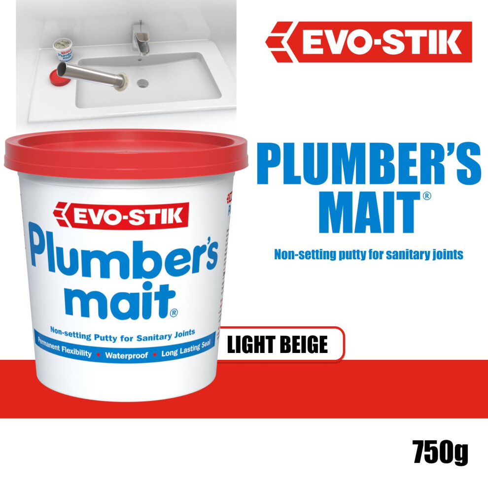 Evostik Plumbers Mait 750G Nonsetting Putty For Sanitary Joints Perm 5000892272603