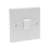 Single Gang Light Switch 1 Gang 2 Way White Plastic 10A 1