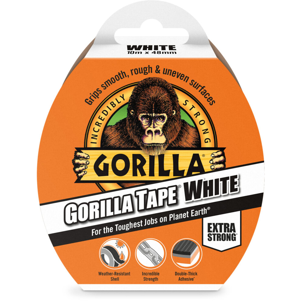 Gorilla 3044611 Tape Duct Tape 48Mm X 10M White