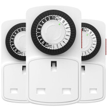 HBN 24 Hour Plug-in Compact Timer Plug Socket, Mini Energy Saver Mechanical Timer Switch for Indoor Lights, Christmas Lights and Home Appliances (13A