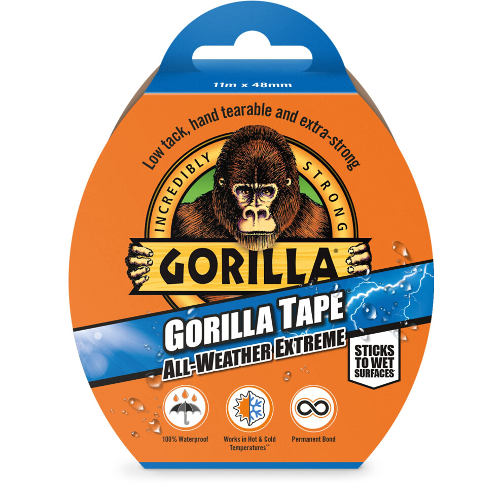Gorilla 3044020 Tape All Weather Extreme Black 48Mm X 11M
