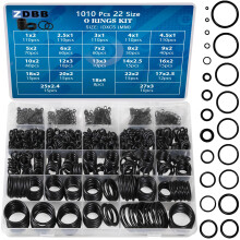 ZDBB 1010 Pcs Rubber O Rings Kit 22 Size Universal O-Ring Assortment Set for Automotive Faucet Pressure Washers Plumbing Sealing Repair,Air or Gas Co