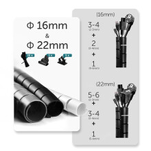 shinfly Cable Management Sleeve 3m98ft Wire Sleeve with 20pcs Zip Ties