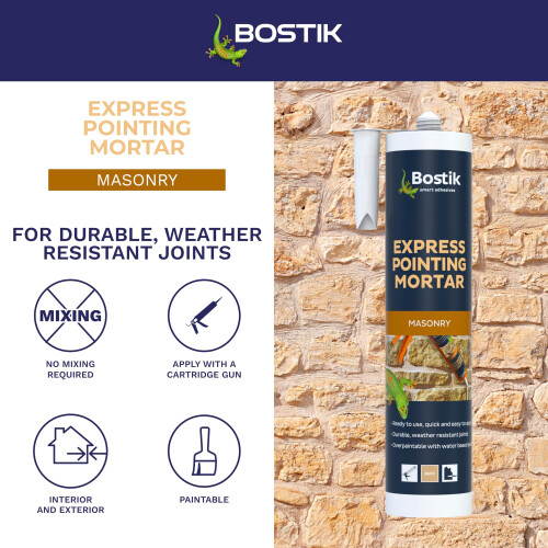 Bostik Express Pointing Mortar Buff - 310ml - Ready-to-Use 2