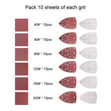 60PCS Sanding Sheets11Hole Mouse Sandpaper SheetsHook and Loop Mouse S