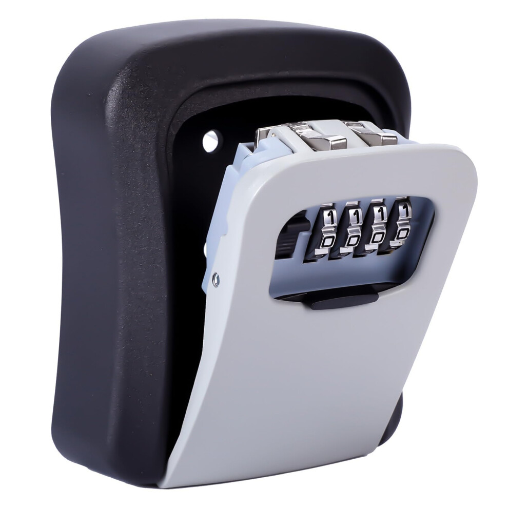 Mitoymia Key Safe Wall Mounted-Key Lock Box With 4 Digit Combination -Key Box To Share Keysafe Outside Police Approved-Lockbox- Key Safe, Gray (H001) 81540129