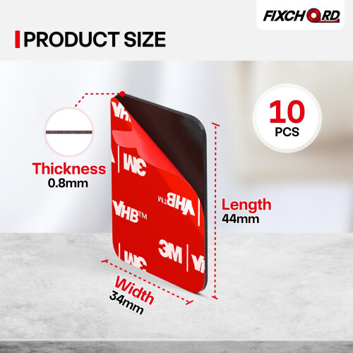 FIXCHORD 3M VHB Double Sided Sticky Pads, 10Pcs 3M 1