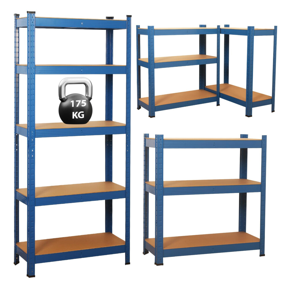 Garage Shelving Units,5 Tier Shelving Unit Garage Shelves Storage Shelf Heavy Duty Shed Storage Racking Shelf Metal Boltless For Warehouse Workshop O 5007499032050