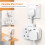 Double Plug Adaptor with USB 2 Way Wall Adapter with Short Extension L 4