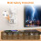 Double Plug Adaptor with USB 2 Way Wall Adapter with Short Extension L 6