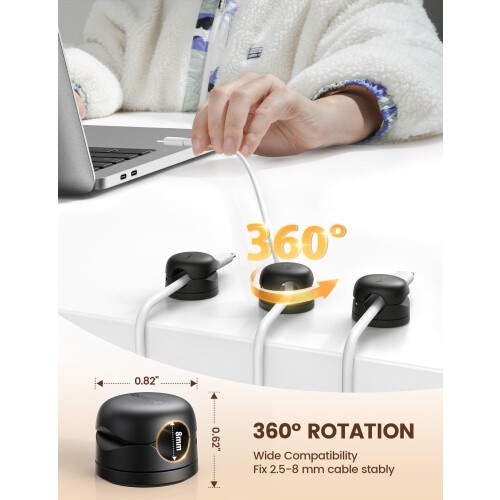 Lamicall [360 Rotatable] Spring Cable Holder Clip 1