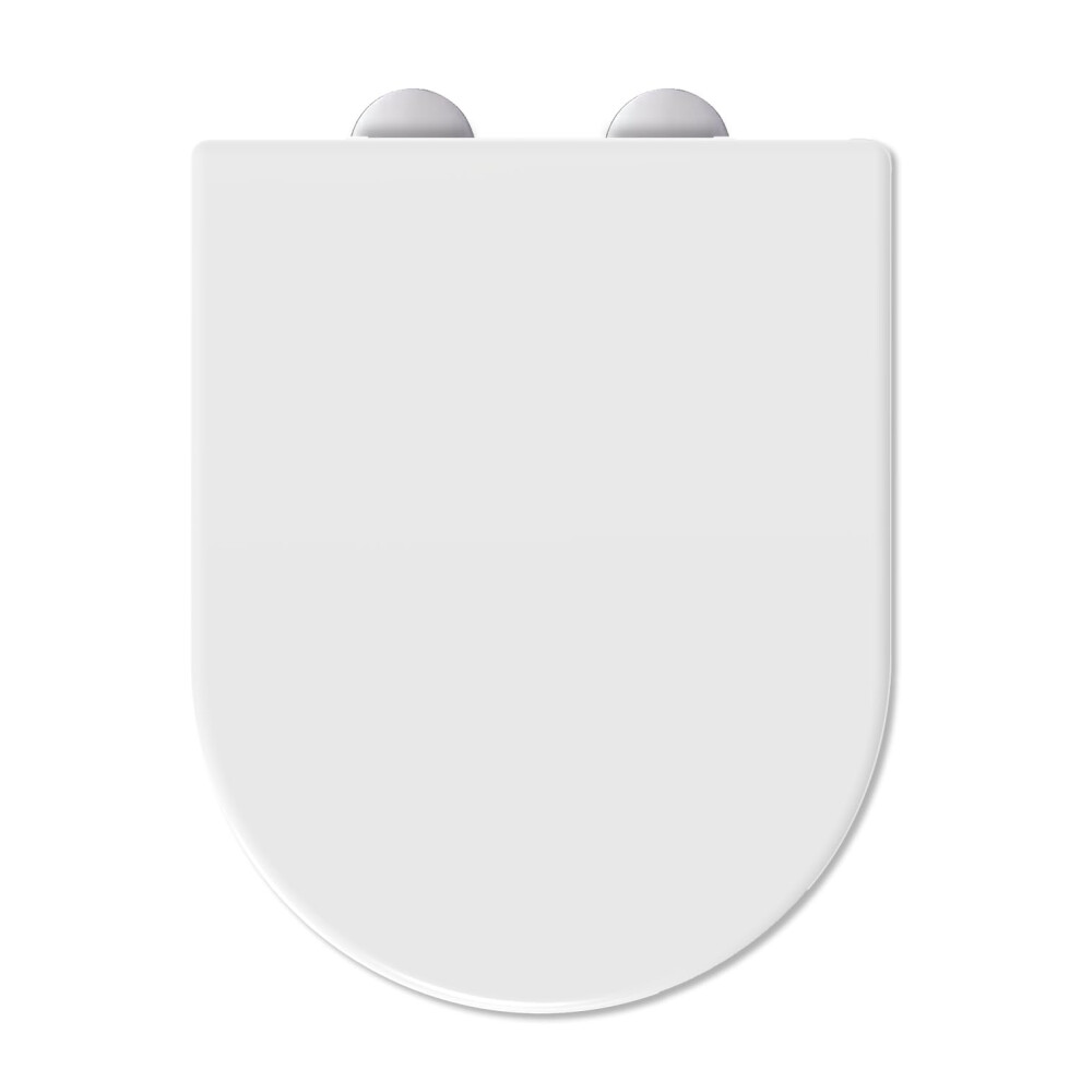 Mass Dynamic D-Shape Toilet Seat, Soft Close Loo Seat With Easy Top Fix, One Button Quick Release For Cleaning, Durable Urea Formaldehyde Material, W 5000593599160