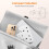 Double Plug Adaptor with USB 2 Way Wall Adapter with Short Extension L 3