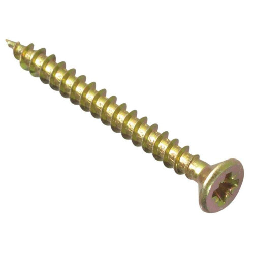 Forgefix ForgeFix Multi-Purpose Single Thread Screws | 4.0 x 40mm | Zinc Yellow Passivated | Box 200