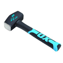 OX Club Hammer - Sledgehammer with Fibreglass Handle - Forged and Induction Hardened Hammerhead - 2.5 lb / 1.1 kg