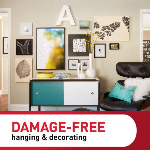 Command Large Universal Frame Hanger, 3-Hangers, 6-Strips, 6-Frame Stabilizer Strips, Decorate Damage 2