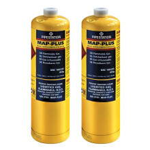 2 x Mapp Gas/Map Gas Pro Plus Gas Torch Canister Cartridge Disposable Cylinder Gas Bottle for Gas Blowtorch Blow Torch with Gas Included for Plumbers