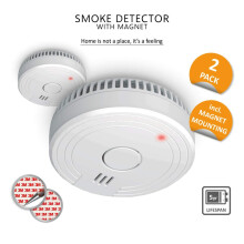 ELRO FS1805 2Piece Smoke Alarm Set Magnetic Mounting Kit 5Year Batt