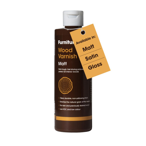 Wood Varnish - 250ml - Fast Drying, Clear Varnish