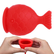 Fish Shaped Silicone Lip Plumper Tool for Fuller Lips with Ergonomic Grip and Quick Enhancement