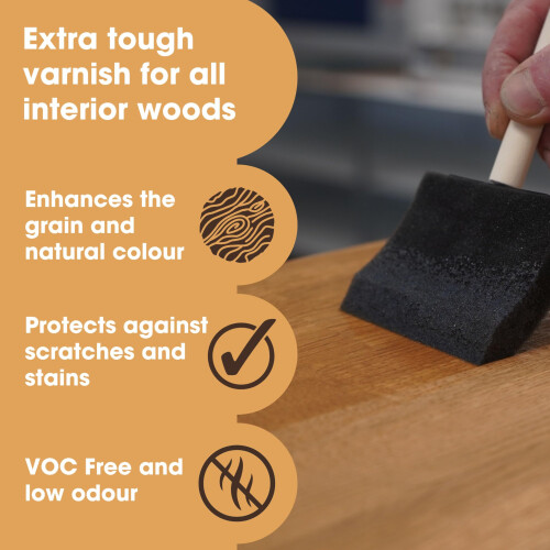 Wood Varnish - 250ml - Fast Drying, Clear Varnish 1