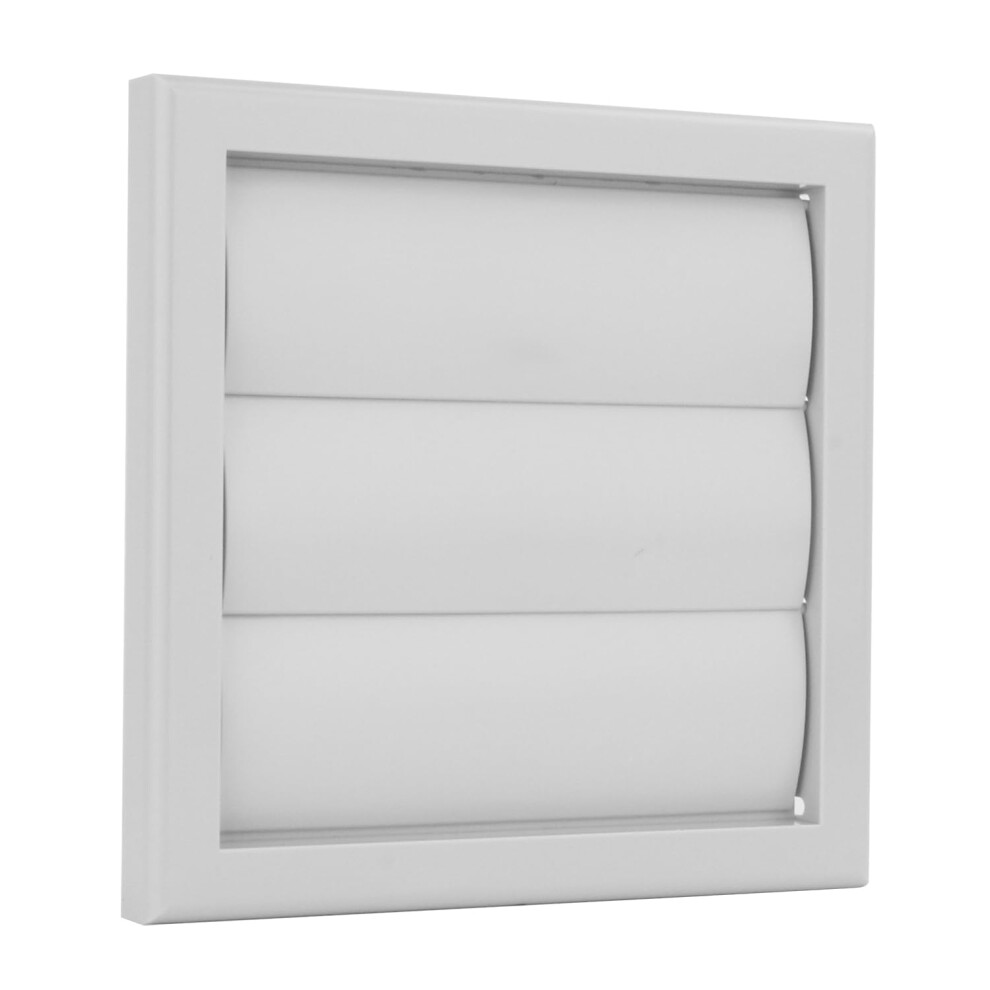 Vents 4 Inch Grey External Gravity Grille Air Vent Cover 100 Mm Extractor Fan Back Draught Shutter Covers Ducting Tumble Dryer Bathroom Outside Wall 80927389