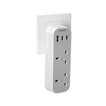USB C Charger Plug Adapter UK, TESSAN Double Plug Extension Socket with Multi USB Charging Station, Fast Charger with Multiple Outlets Extender for H