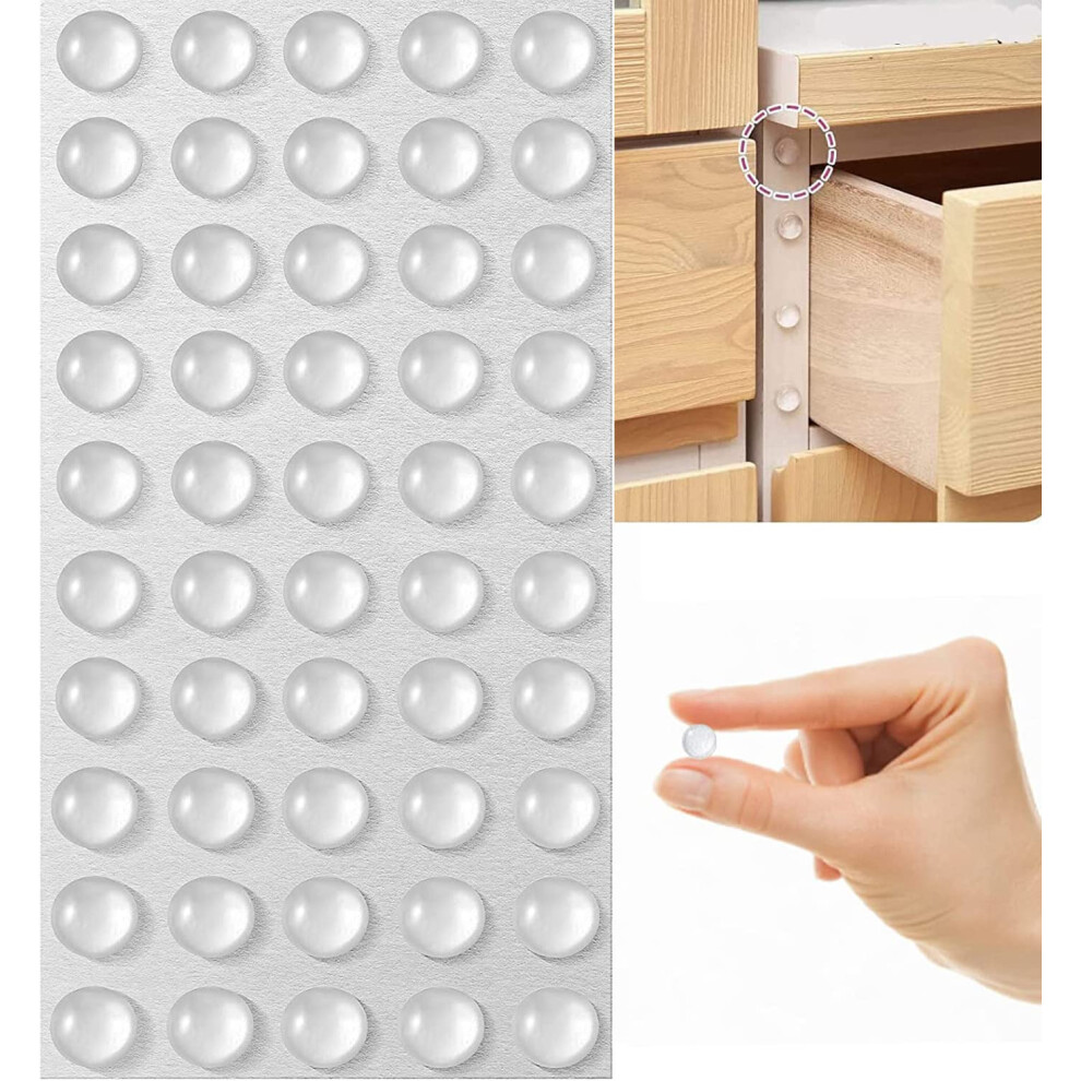 Silicone Bumpers Adhesive Buffer Pads Clear Cupboard Door Stops Door Pads Stop Slamming Protector,Transparent Silicone Pads For Furniture Glass 5051226609039