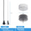 CubeTECH Bathroom Light Pull Cord and Fitting Kit - Chrome Light Switch with Ceiling Pendant Cord and Black Accessories 3
