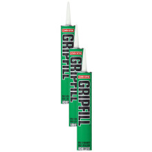 EVO-STIK GRIPFILL Gap Filling Adhesive, Bonds almost any surface, Colour: Buff, 350ml (Pack of 3)