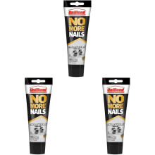 UniBond 1963625 No More Nails Invisible, Heavy-Duty Clear Glue, Strong Glue for Wood, Ceramic, Metal and More, Instant Grab Mounting Adhesive, 1 x 18