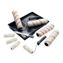 Fit For The Job 12 Piece Ultimate Emulsion Paint Roller Set, 4X 9" + 4X Mini Rollers, Frames, 1" Brush & Paint Tray, Medium Pile Roller Sleeves for D