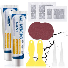 Wall Filler Repair Kit,Wall Repair Cream,Wall Spackle Polyfiller Kit with Drywall Repair Patch,Sandpaper,Wall Repair Paste,Scraper,Wall Filler Ready