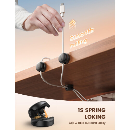 Lamicall [6 Pack] Spring Cable Holder Clips - [20% 2